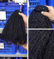 12A 10A Mèches Afro Bouclées Cheveux Humains Vierges Vietnamiens Bruts Super Double Drawn Tissage Tricoté à la Main Toutes Couleurs Pour Femmes et Salons