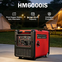Générateur d'énergie domestique portable silencieux 230V AC, petit onduleur à essence 5KW, vente en gros d'usine, prise en charge du logo personnalisé
