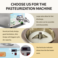 Mini pasteurisateur en acier inoxydable pasteurisateur commercial en lots stérilisation à basse température du lait