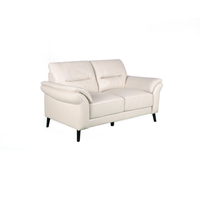 Canapé convertible 2 places en velours blanc crème, moderne, avec pieds en métal, pour salon, appartement