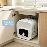 Chauffe-eau électrique compact HAILIJING 8L/10L 2200W IPX4 Classe A sous évier Vente en gros OEM