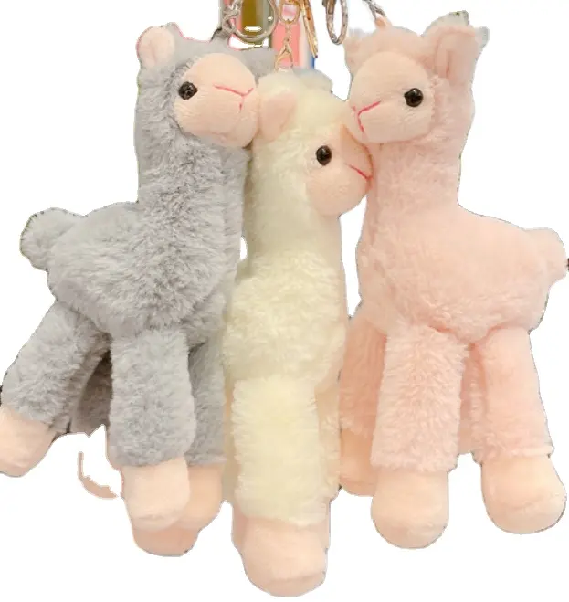 Penjualan laris liontin alpaca lucu boneka berlian dan gantungan kunci lucu gantungan kunci liontin tas boneka Mini untuk anak perempuan