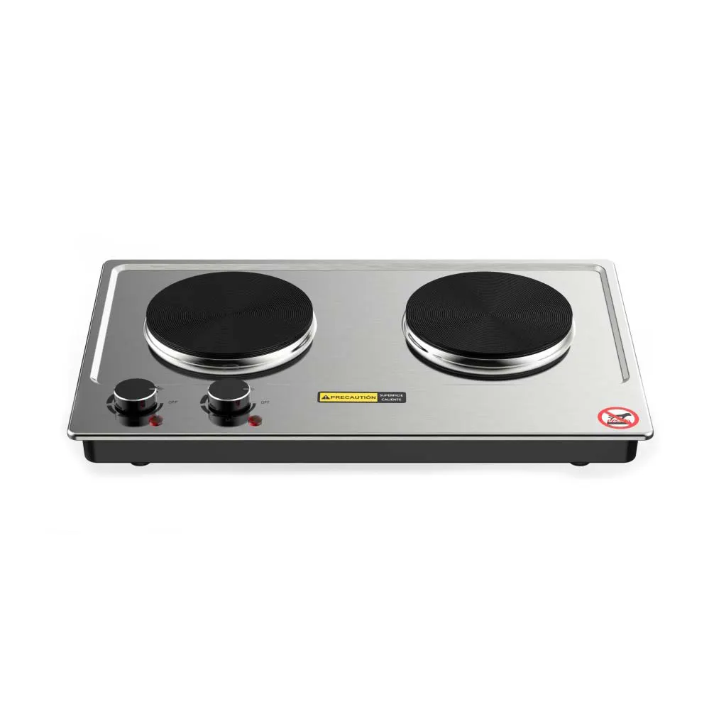 Cuisinière électrique de qualité supérieure à double tête plaque chauffante solide cuisinière à induction brûleur électrique