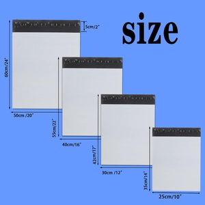 Sacs d'expédition en polyéthylène écologiques 20*35 cm blancs, durables, pour l'expédition express, avec logo personnalisé, pour chaussettes incluses - Product Image 2