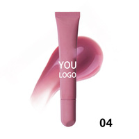 Logo personnalisé Peptide hydratant Lip Tint Shimmer Lip Oil Clear Lipgloss High Pigment