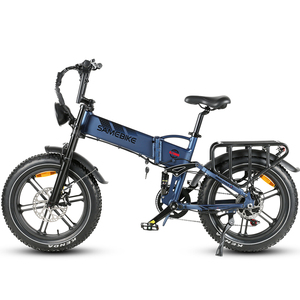 2024 <span class=keywords><strong>SAMEBIKE</strong></span>, Marco plegable de 20 pulgadas, 17Ah, 1200W, todoterreno, <span class=keywords><strong>1000W</strong></span>, neumático grueso, bicicleta de montaña eléctrica negra mate - Product Image 2