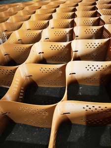 Vegas xói mòn bề mặt mịn nhựa <span class=keywords><strong>HDPE</strong></span> geocell nhà máy kết cấu đục lỗ geocell tổ ong sỏi ổn định lưới tế bào Địa Lý - Product Image 3