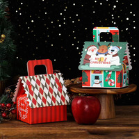 Boîte cadeau en carton jetable mate personnalisée pour Noël, avec revêtement UV et impression en relief