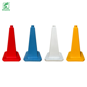 Cône de sécurité routière blanc personnalisable avec poignée de transport Matériau plastique PC et PVC pour la circulation routière - Product Image 6