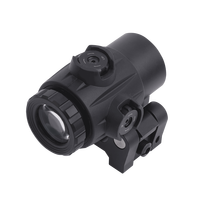 Red Win Hellcat 3x Grossisseur à point rouge en caoutchouc ultra compact 1/3 ou Full Co-witness, montage QD rabattable, compatible avec les points rouges