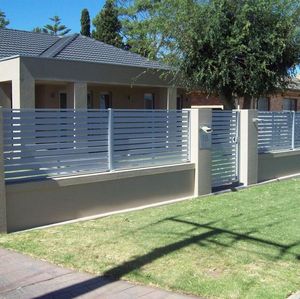 Kits de clôture murale en aluminium extrudé de 6 pieds pour l'extérieur, couleur noire Senda, avec portail, prix de confidentialité, vente en gros - Product Image 6