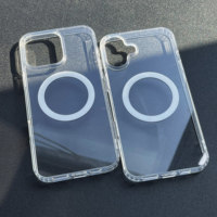 Coque de Téléphone Crystal Clear Spot pour Samsung S24 Ultra S23 Ultra, Accessoires de Téléphone en Plastique pour iPhone 16 Pro Max 15 Plus 14 13 Pro