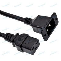 Cordon d'alimentation à montage sur panneau C19 à C20, câble d'extension d'alimentation IEC 320 C19 femelle à C20 mâle pour PDU UPS SJT 14AWG ( 3*2.08mm)