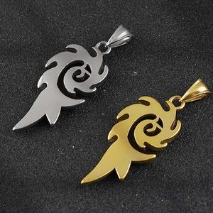 Collier Flamme de Mode pour Hommes, Pendentifs en Acier Inoxydable, Chaîne de Bijoux, Colliers Ras-du-Cou pour Hommes - Product Image 4