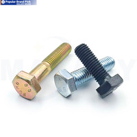 Juego de Tornillos y Tuercas para Ferretería del Hogar, Tornillos de Cabeza Hexagonal Totalmente Roscados, Zincados, Kit de Tornillos y Tuercas Hexagonales