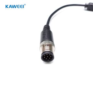 M12 6पिन पुरुष. दो + 4पिन महिला वाटरप्रूफ केबल असेंबली - Product Image 4