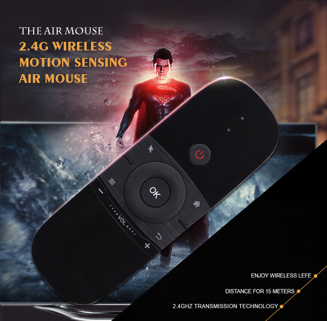 W1 Remote Control Voice air Mouse Double-sided Wireless Infrared Learning air Mouse+ Mini Keyboard