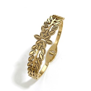 Personalized Waterproof Stainless Steel Vintage Luxury Jewelry Women Bulk <b>Leaf</b> Cuff Bracelets 18K Gold Plated Party - Product Image 1