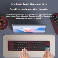 BOW HB168 Double Pliant RGB Mini Clavier Intelligent Sans Fil USB BT Compatible avec pour Huawei Mate X/T Master/mate70/X6 Nouvel Ordinateur Portable