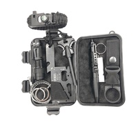 IRONDONKEY outil de survie en plein air avec Bracelet couteau pliant boussole accessoires de Camping d'urgence 10 en 1 Kit de survie en plastique