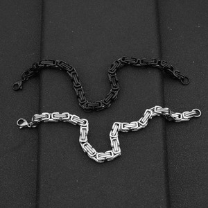 Pulsera de Cadena Geométrica de Diseño Simple y Popular, Chapada en Plata de Acero de Titanio, Unisex, Joyería de Moda, Gran Venta 2026 - Product Image 3