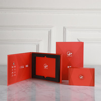 Boîte cadeau rigide en carton sur mesure, gaufrée, mate, avec aimant, en matériaux recyclés, emballage de luxe, couvercle pliable