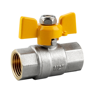 Anpassung des TMok-Lichts <span class=keywords><strong>EN331</strong></span> 1/2 "3/4" 1 "vernickeltes Messing-Gas kugel hahn mit vollem Anschluss und Absperr griff - Product Image 1