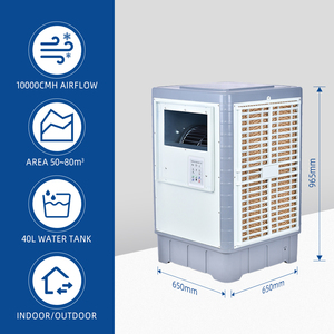 Ventilateur rafraîchisseur évaporatif autonome 10000 cmh, refroidisseur d'air par eau pour fenêtre, électrique avec télécommande, économie d'énergie, en plastique - Product Image 4