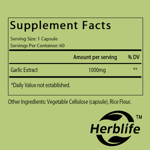 OEM/ODM Ajo en Cápsulas de Venta Caliente - 1000mg - Apoya la Salud Inmunológica - Sin OMG, Sin Gluten, Vegano - 60 Cápsulas - Product Image 2