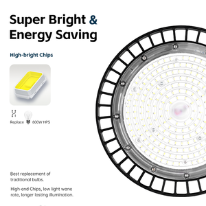 Lampes LED UFO industrielles pour hauts plafonds, 150W, IP65, luminaires suspendus pour l'éclairage des entrepôts et des ateliers - Product Image 4