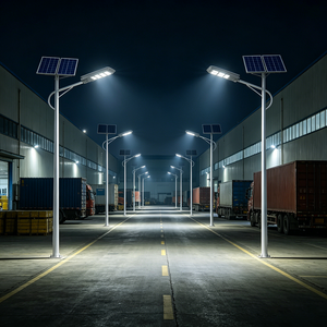 Lampadaire <span class=keywords><strong>solaire</strong></span> <span class=keywords><strong>professionnel</strong></span> tout-en-un 200W 600W IP67 étanche avec capteur radar infrarouge pour l'éclairage des allées - Product Image 1