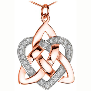 <span class=keywords><strong>Gioielli</strong></span> speciali In collana con ciondolo In zirconi cubici placcati bicolore con il miglior regalo per le donne In argento Sterling 925 - Product Image 3