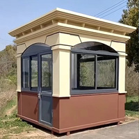 Kiosque de sécurité préfabriqué moderne et portable pour extérieur, finition personnalisée pour poste de garde commercial