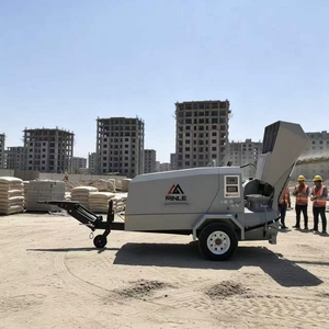 Bomba de Hormigón Automática de Alta Eficiencia MINLE ML837-<span class=keywords><strong>DBHS</strong></span> con Control Remoto, Raspador y Tolva para Bombeo de Mortero Semiseco - Product Image 3