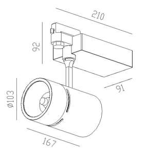 Thương mại dẫn ánh sáng theo dõi COB ánh sáng tại chỗ nhôm chất lượng cao cri90 7W 10W 15W dẫn theo dõi ánh sáng tại chỗ - Product Image 6