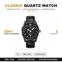 Montre-bracelet à quartz pour homme SKMEI 1993, bracelet en cuir véritable, fuseaux horaires multiples, aiguilles lumineuses, affichage de la date, résistante à l'eau, montre décontractée