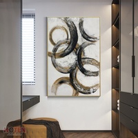 Peintures murales abstraites originales sur toile, faites à la main, vente en gros personnalisée, HOTEN HT-00710, cadre personnalisé, peinture à l'huile pour salon