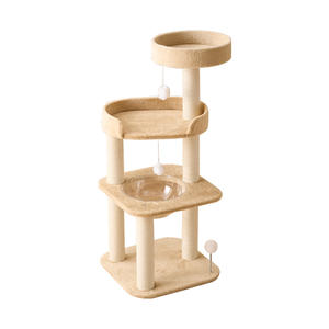 Árbol rascador para gatos de lujo, moderno, grande, verde, con forma de cactus, de alta calidad, personalizado por el fabricante, con casa para gatos creativa. - Product Image 6