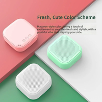 Mini haut-parleur portable de poche en plastique, réduction du bruit, couleur macaron, BT 5.0, rechargeable, 5W, commande par bouton radio, intérieur/extérieur