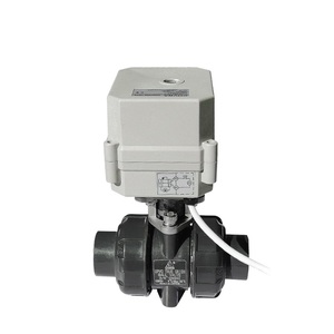 Válvula de bola eléctrica motorizada COVNA de 1 pulgada UPVC DC24V con doble unión y extremos de encaje, válvula de bola eléctrica mini de dos vías con ventana de 90 días - Product Image 3