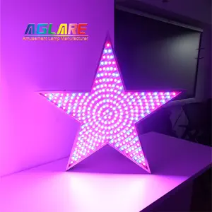 Outdoor Waterproof DC5V Stainless Steel Star Panel LED Light Factory Price Metal Star String Decorative Lighting