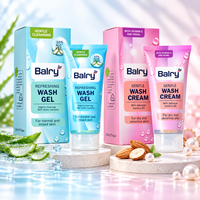 Ensemble de nettoyants pour le visage Balry en 2 pièces, crème nettoyante, nettoyant visage doux pour tous les jours pour les peaux normales, mixtes, sèches et sensibles, 150 ml chacun