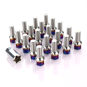 Getitall Titanium Alloy Lug Nuts M14x1.5 Rainbow Finish For <b>Wheel</b> Hub <b>Replacement</b> - Product Image 3