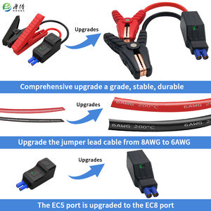 Câbles de démarrage robustes EC8 6 AWG en cuivre pur avec pinces intelligentes anti-inversion pour voiture, camion, SUV - Product Image 4