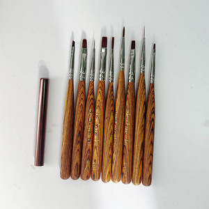 Brosses à ongles en bois OEM ODM avec logo personnalisé, pinceaux de haute qualité pour la peinture au gel pour salon de manucure - Product Image 6