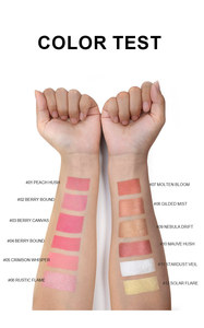 Paleta de Rubor Horneado Personalizada con Logotipo, Bronceador e Iluminador en Polvo Compacto, Maquillaje de Larga Duración, Resistente al Agua - Product Image 4