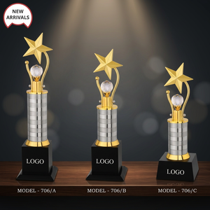 Trofeo Estrella de Alta Calidad con Acabado Pulido, Metal Fundido a Presión, Portátil, Listo para Grabar - Product Image 4