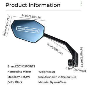 ZOYOSPORTS Specchietto per <span class=keywords><strong>Bicicletta</strong></span> 360 °   Specchietto Retrovisore Rotante a Ampio Angolo per Bici da Strada e MTB, Accessori per Ciclismo Estivo - Product Image 4
