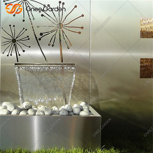 Fontaine à cascade moderne en métal Gnee Garden avec design pissenlit pour la décoration extérieure du jardin - Product Image 2