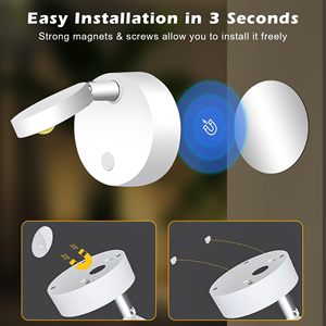 Prix de gros Mini veilleuse murale portable alimentée par batterie intérieur chevet télécommande RVB 13 couleurs Led Puck Light éclairage de fête - Product Image 4